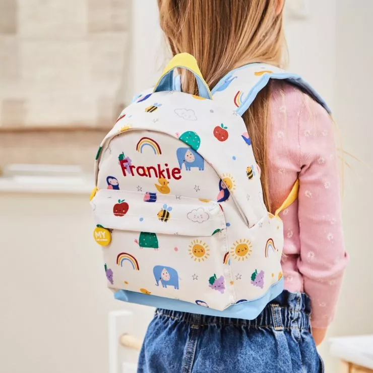Personalised Colourful Print Classic Mini Backpack