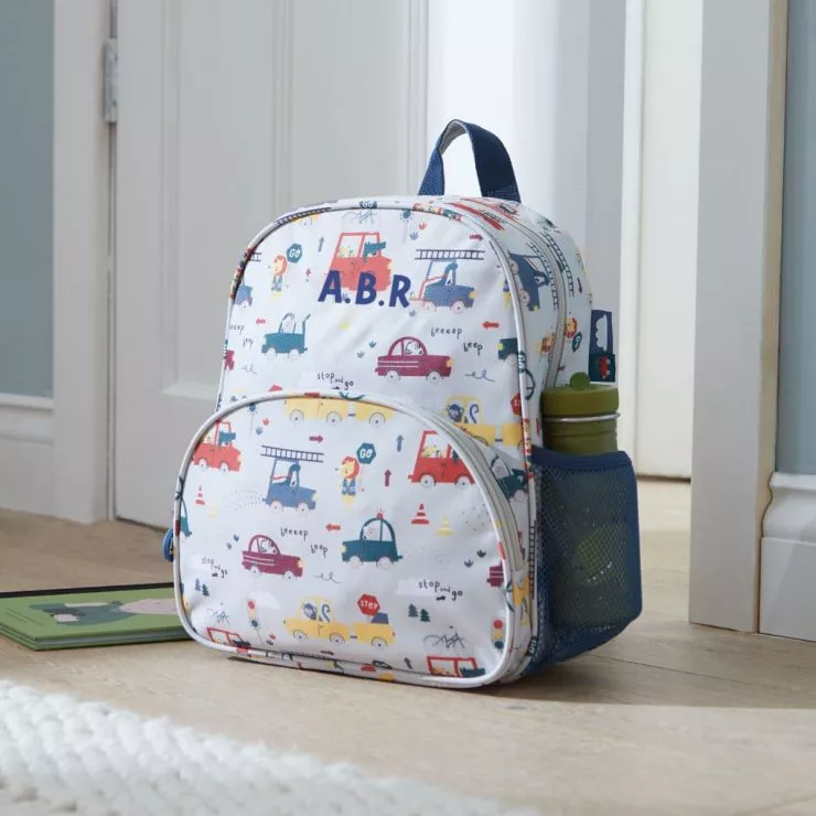 Personalised Transport Print Medium Backpack