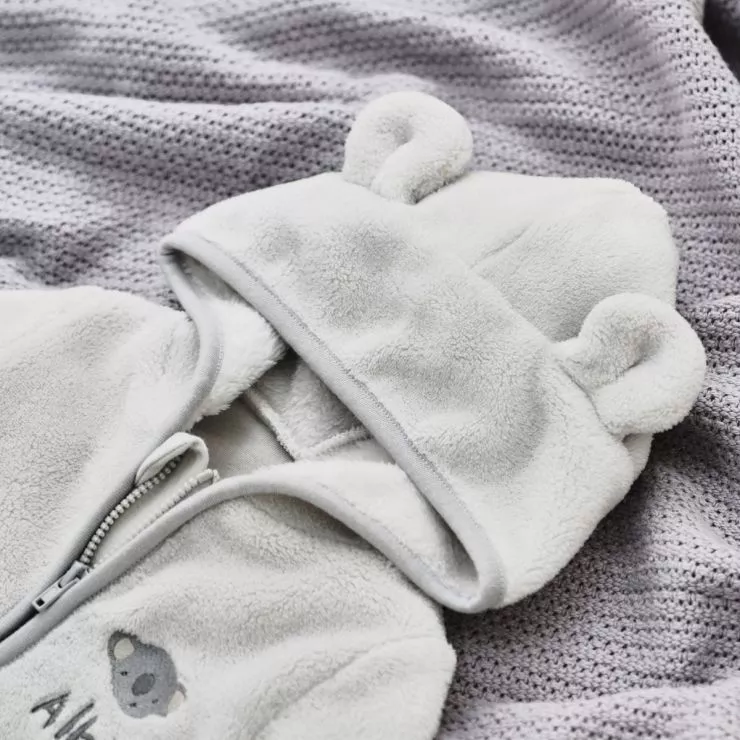 Personalised Koala Design Grey Fleece Onesie