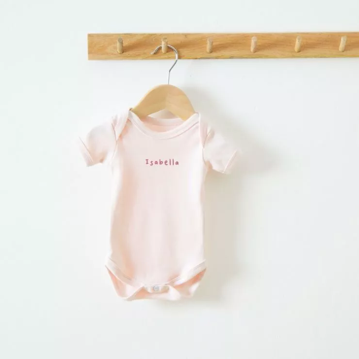 Personalised Pink Bodysuit