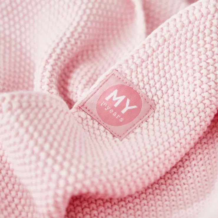 Personalised Pink Textured Knit Baby Shawl