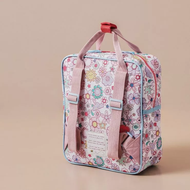 Personalised Just Bee Kids Retro Floral Backpack