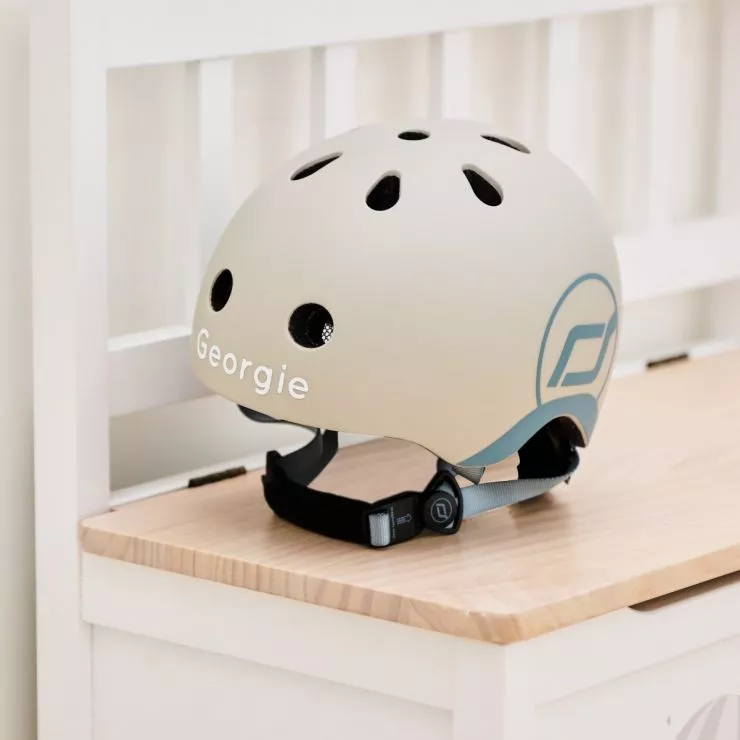 Personalised Scoot and Ride Grey Helmet XXS-S