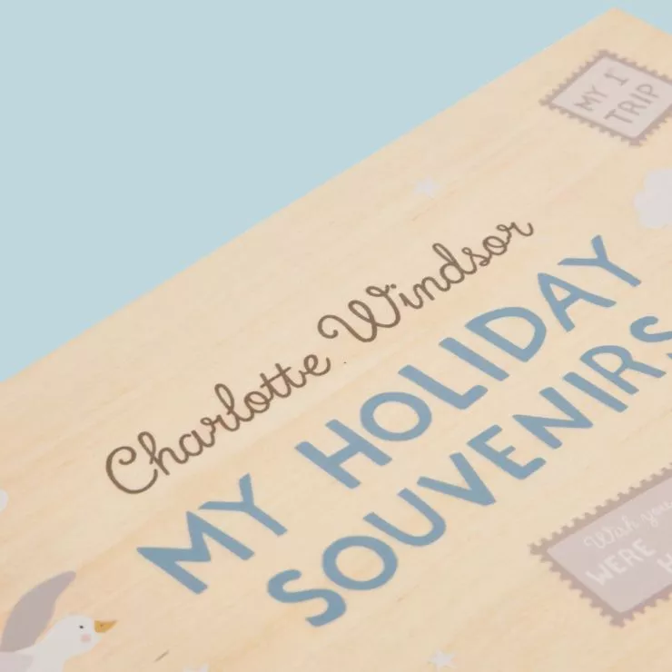 Personalised Holiday Souvenirs Wooden Box