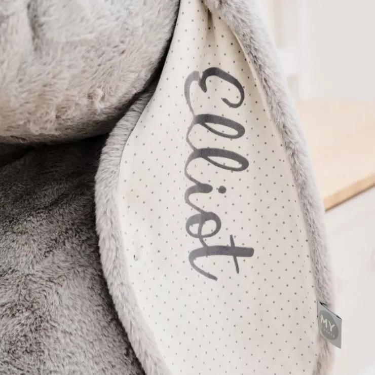 Personalised Supersized Grey Bunny Soft Toy