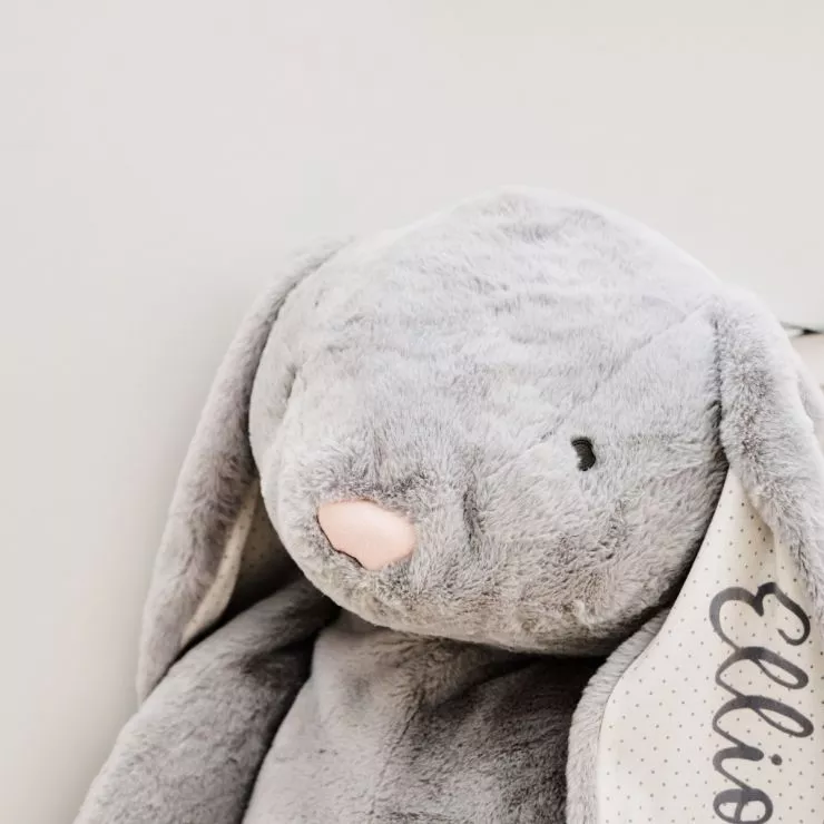 Personalised Supersized Grey Bunny Soft Toy