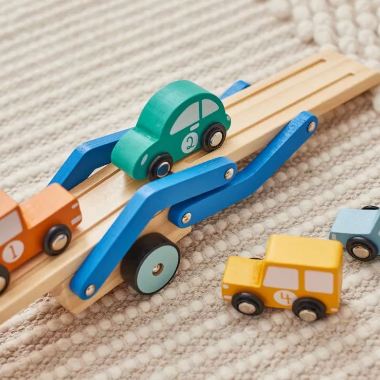 Personalised Wooden Transporter Lorry Toy