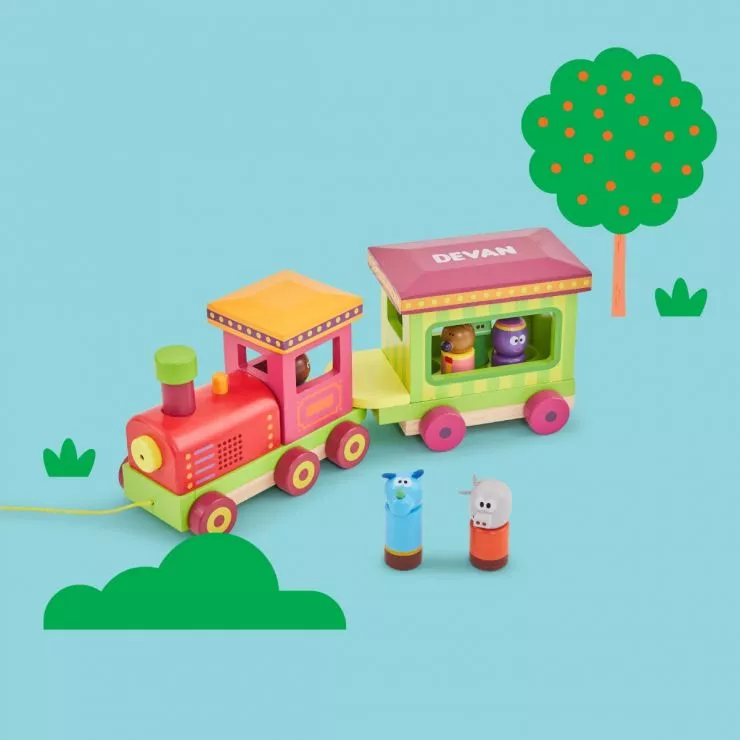 Personalised Hey Duggee Wooden Light and Sound Train