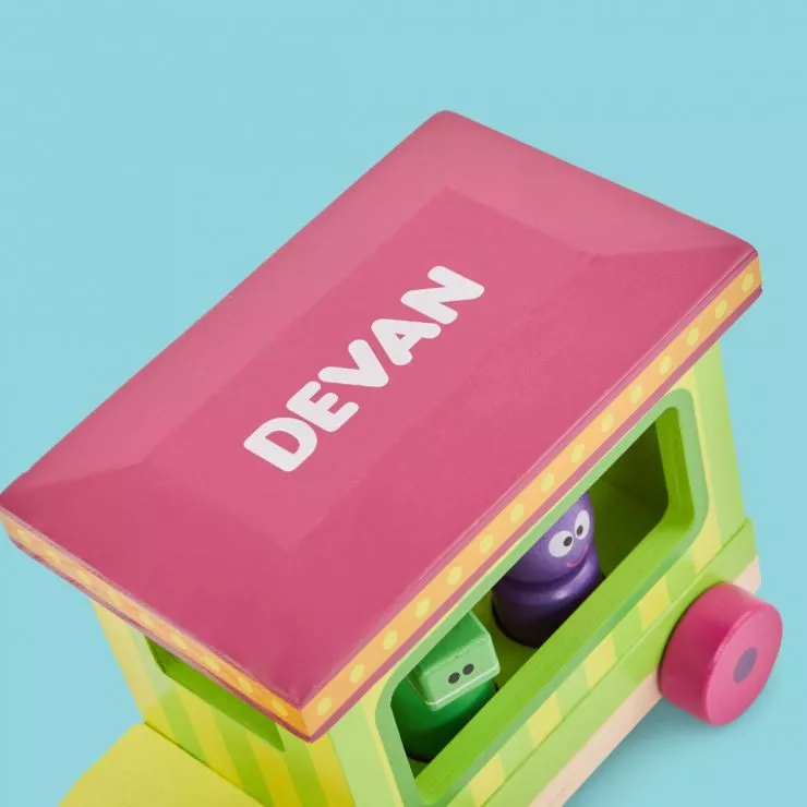 Personalised Hey Duggee Wooden Light and Sound Train