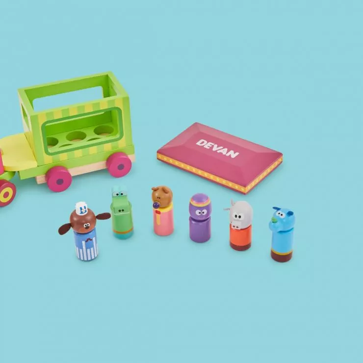 Personalised Hey Duggee Wooden Light and Sound Train