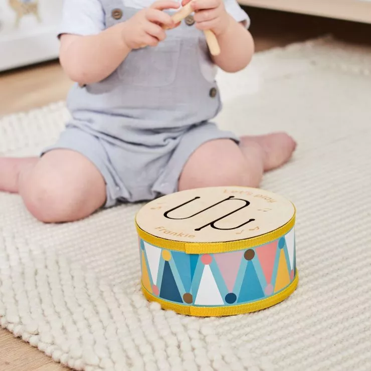 Personalised Wooden Drum Toy