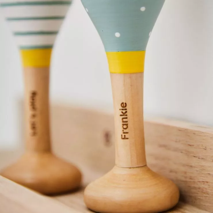 Personalised Pastel Wooden Maracas FSC®