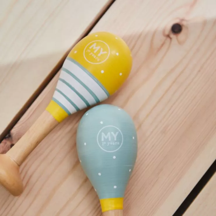 Personalised Pastel Wooden Maracas FSC®
