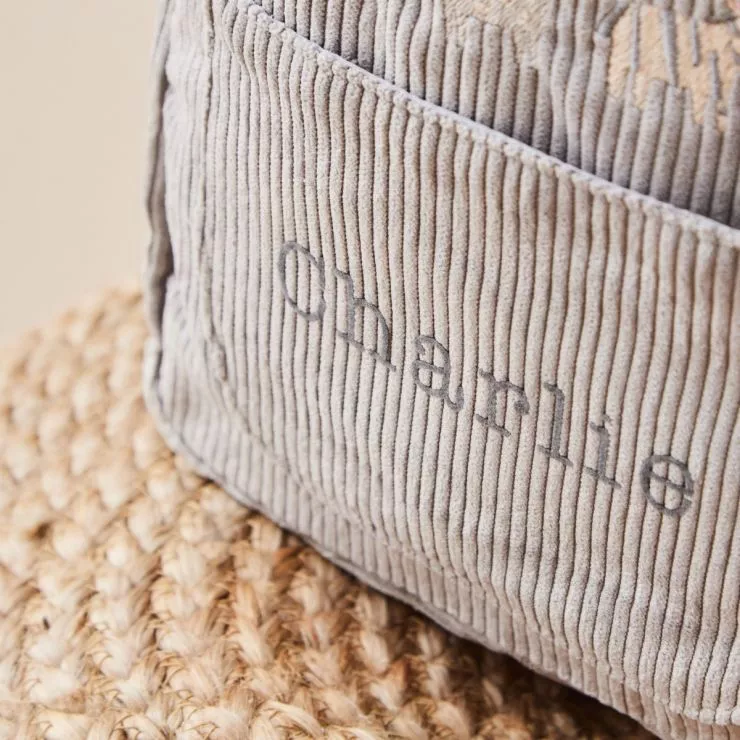 Personalised Grey Cord Safari Design Mini Backpack