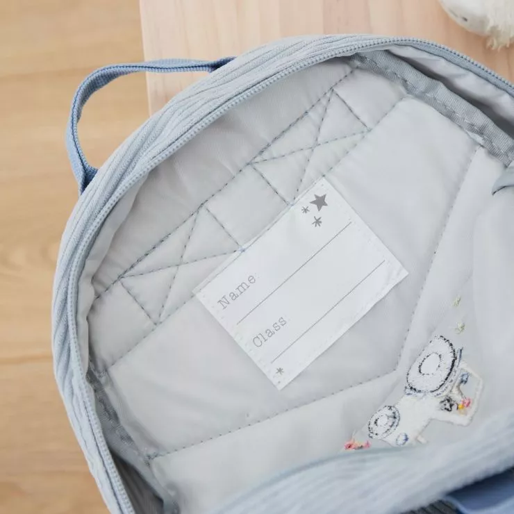 Personalised Blue Farmyard Design Cord Mini Backpack