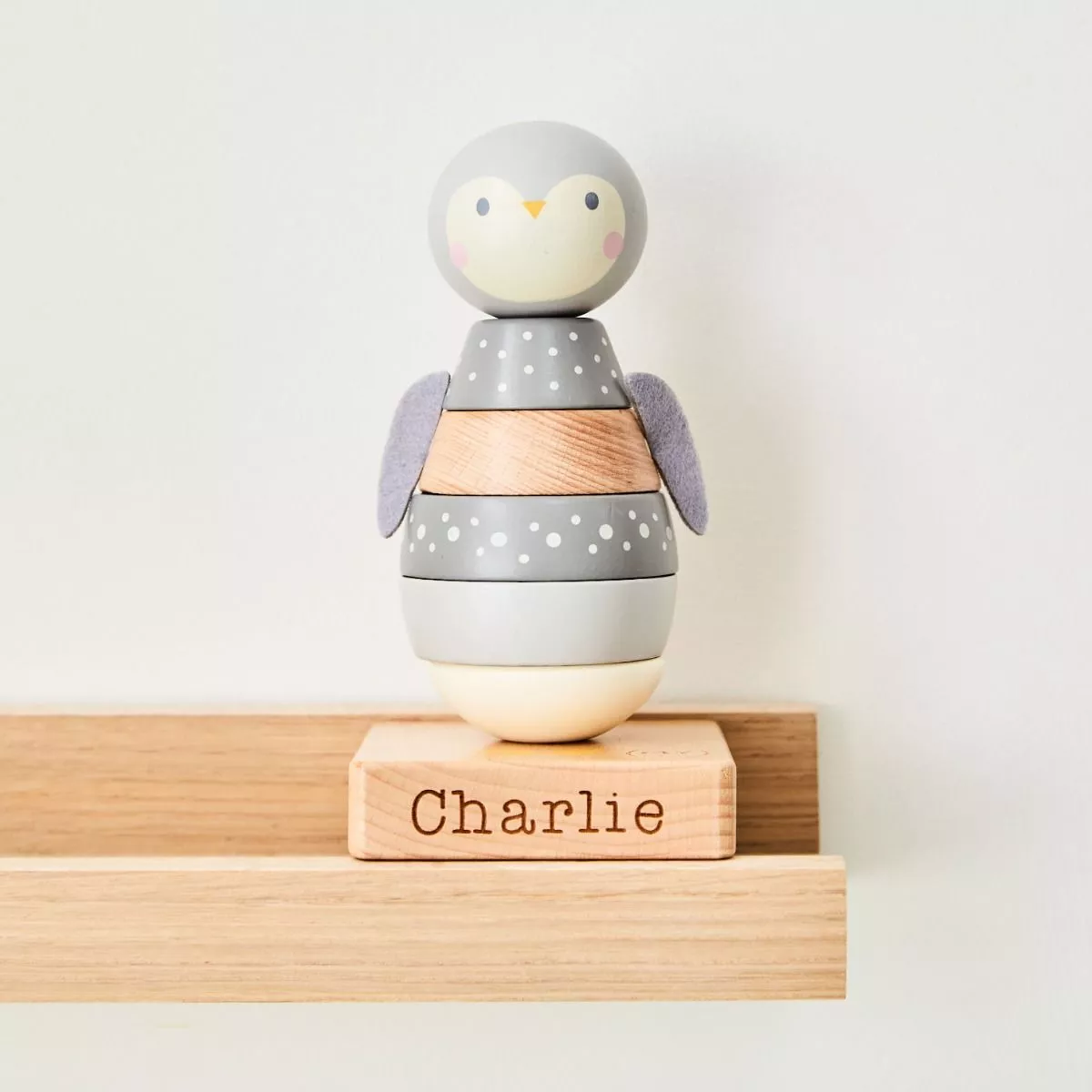 Personalised Penguin Stacker Toy FSC®
