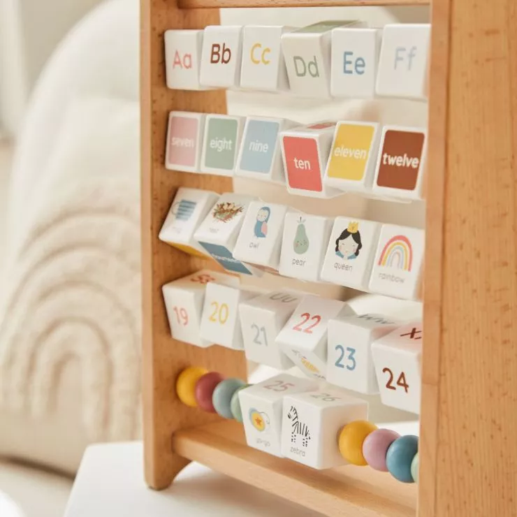 Personalised Wooden Alphabet Abacus Toy FSC®