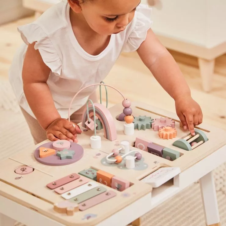Personalised Pink Wooden Children's Activity Table FSC®