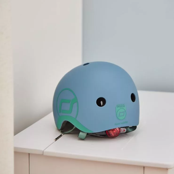 Personalised Scoot and Ride Steel Blue Helmet XXS-S