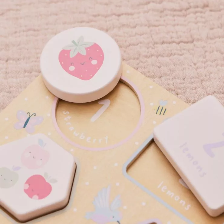 Personalised Wooden Fruit 5-Piece Puzzle