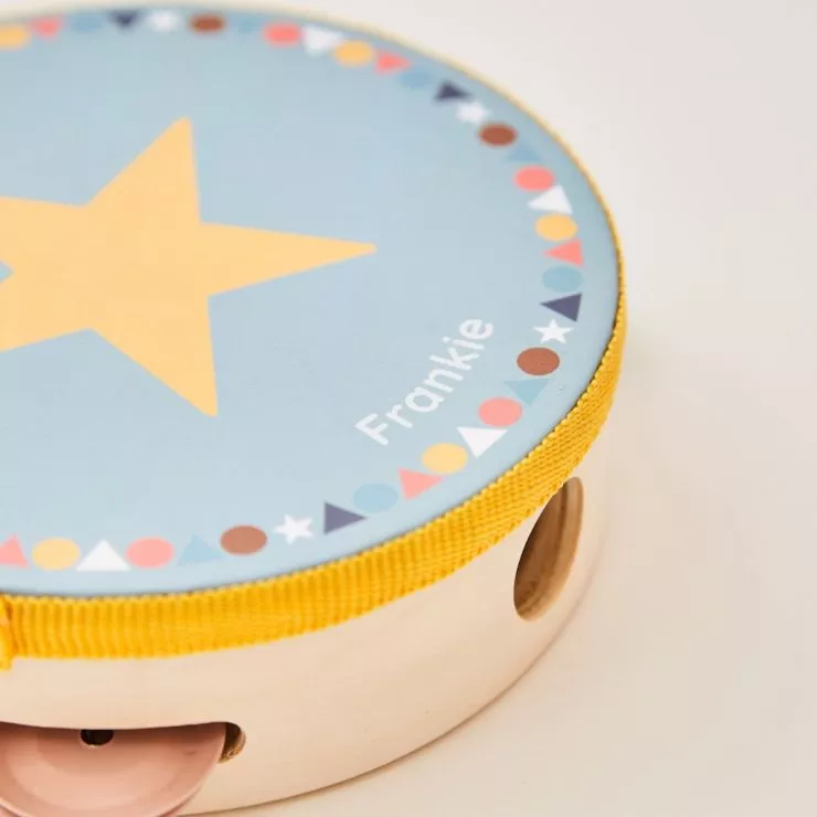 Personalised Colourful Childrens Tambourine Toy FSC®