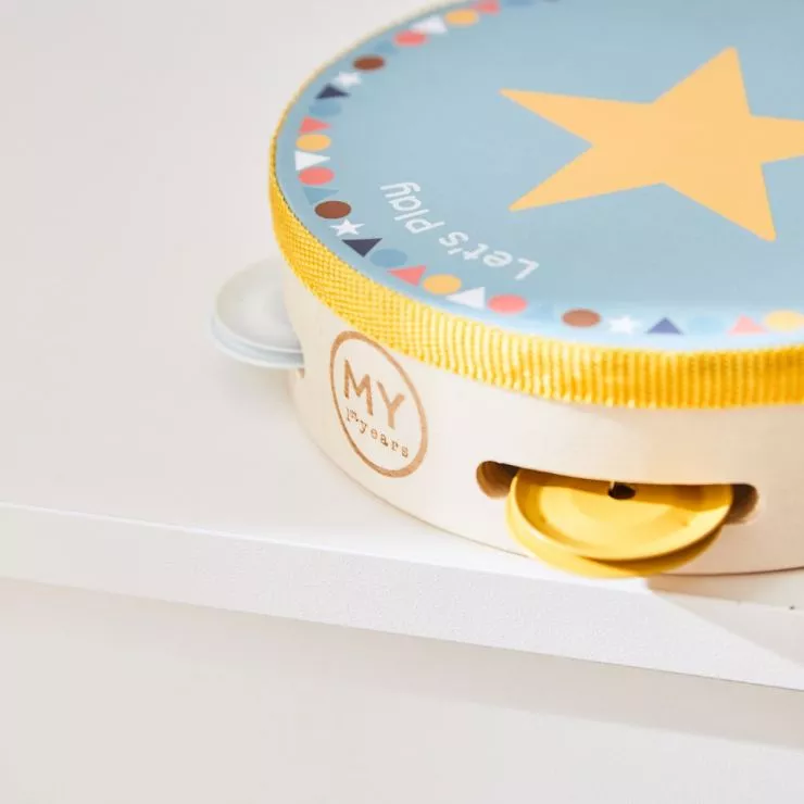 Personalised Colourful Childrens Tambourine Toy FSC®