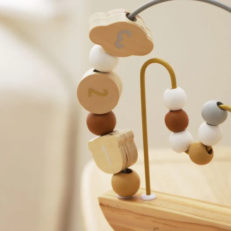 Personalised Mini Mono Rocking Bead Activity Toy