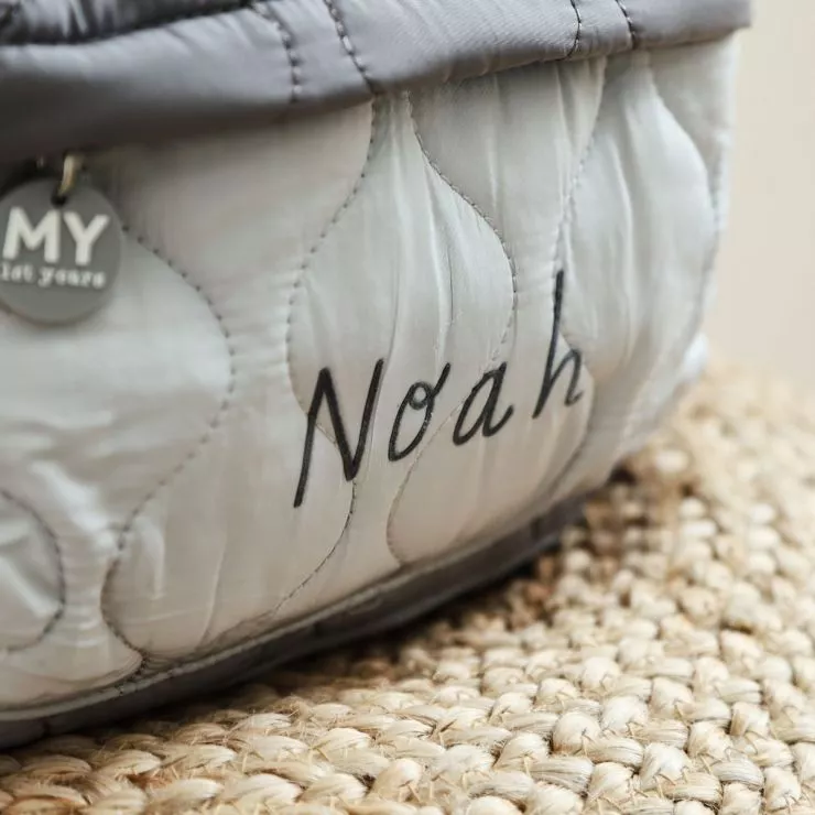 Personalised Born To Be Loved Safari Quilted Medium Backpack