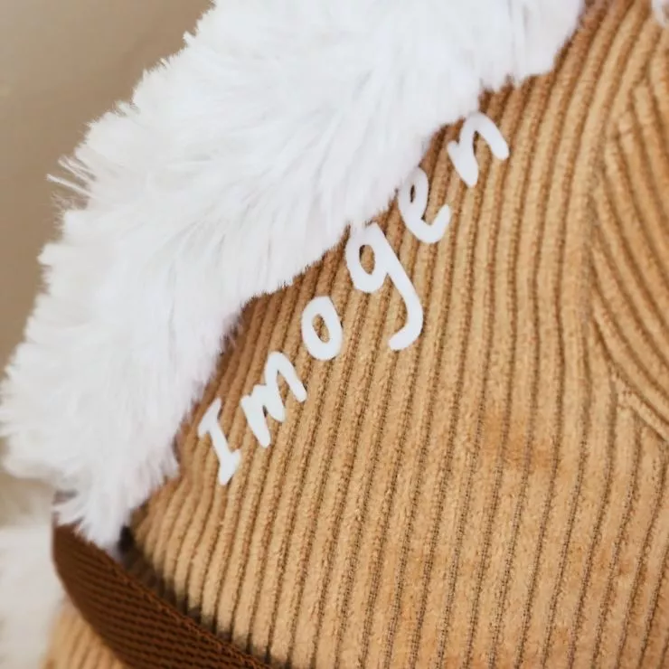 Personalised Brown Cord Hobby Horse