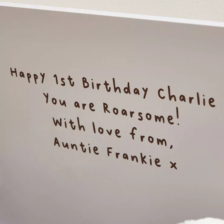 Personalised Small Grey Lion Toy Box
