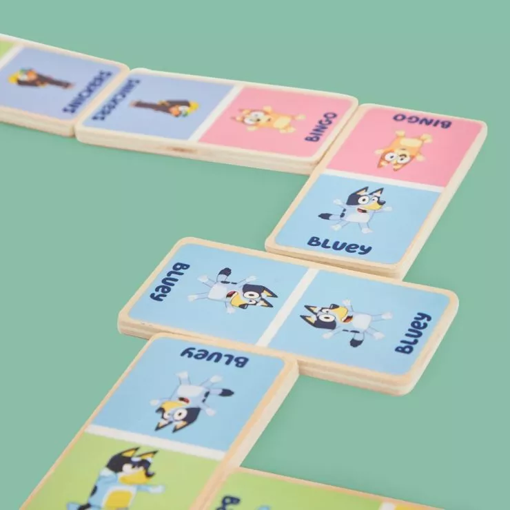 Personalised Bluey Wooden Dominoes