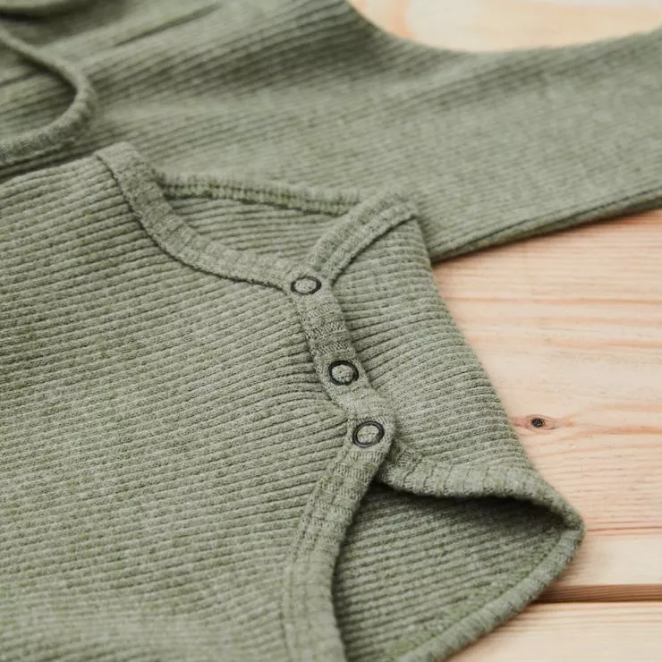 Personalised Khaki Bodysuit and Leggings Set by Lil Atelier