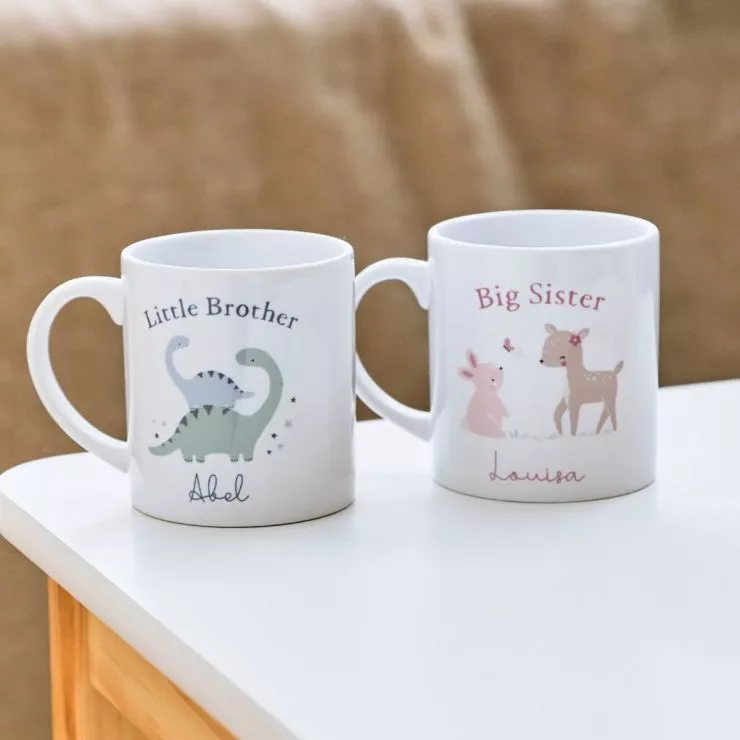 Personalised Big Sister Mini Mug Set