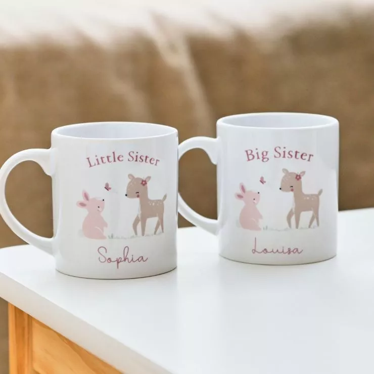 Personalised Big Sister Mini Mug Set