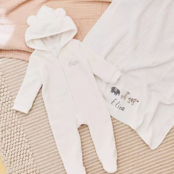 Personalised Ivory Cosy Travel Set