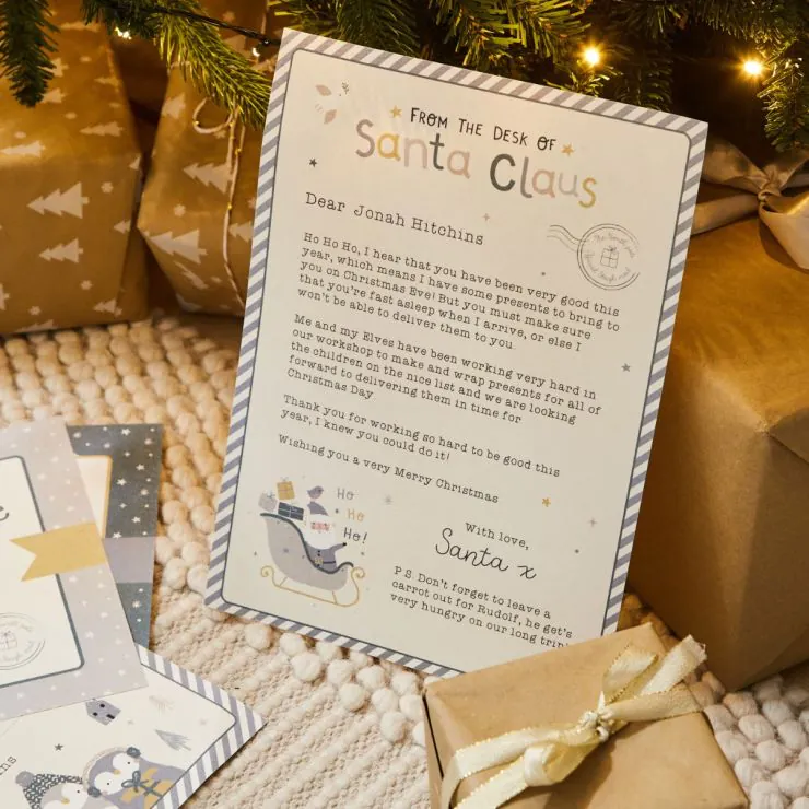Personalised Penguin Stickers & Letter to Santa Pack