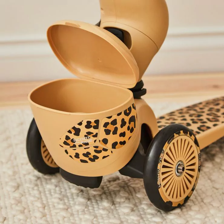 Personalised Scoot and Ride Leopard Highway Kick 1 Scooter & Helmet Gift Set
