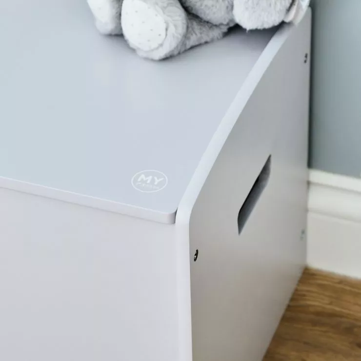 Personalised Large Grey Star Design Toy Box