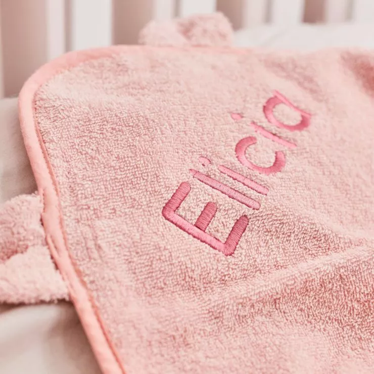 Personalised Pink Hooded Towel