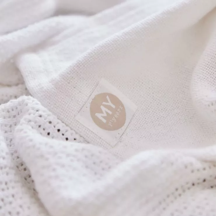 Personalised Ivory Peter Rabbit Cellular Blanket