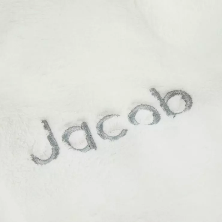 Personalised Ivory Hooded Fleece Robe