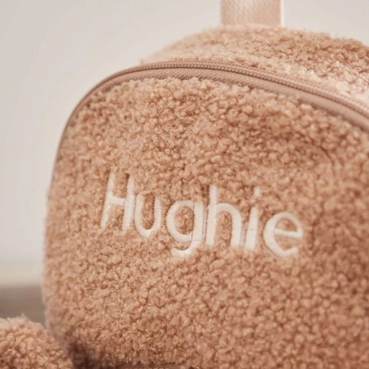 Personalised Fluffy Bear Character Mini Backpack