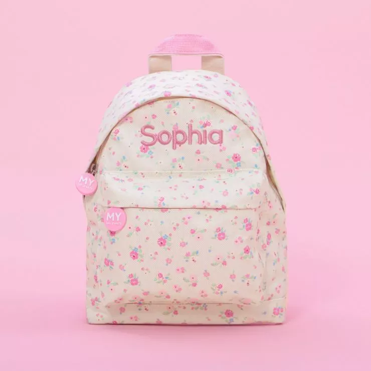 Personalised Ditsy Print Classic Mini Backpack