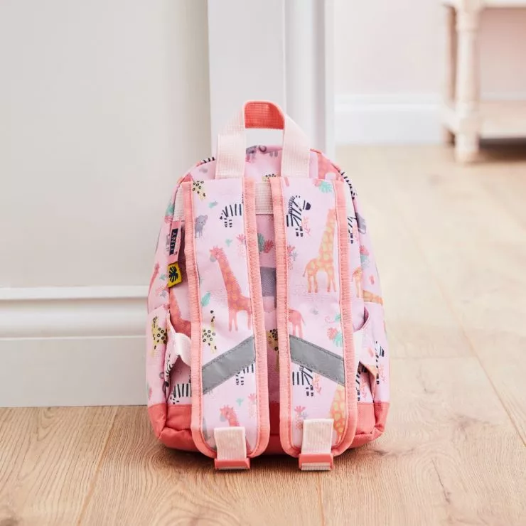 Personalised Pink Safari Print Classic Mini Backpack