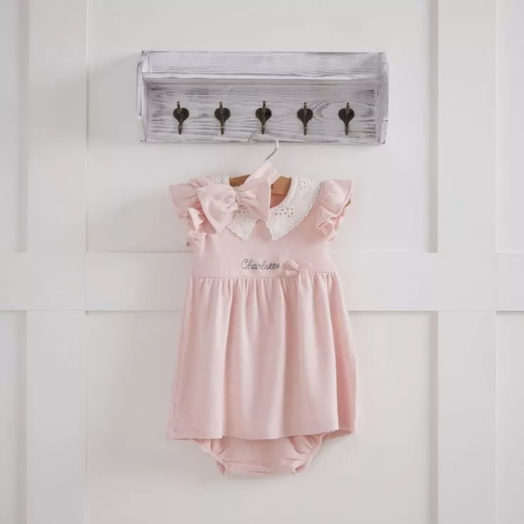 Personalised Pink Dress Outfit Set