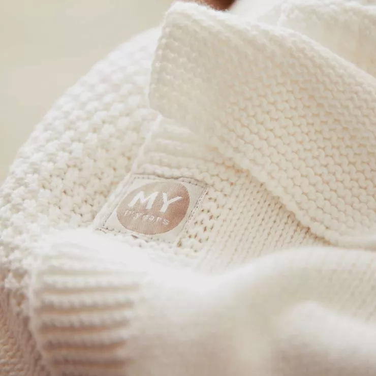 Personalised Ivory Cotton Baby Shawl