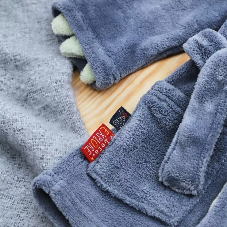 Personalised Dinosaur Fleece Dressing Gown