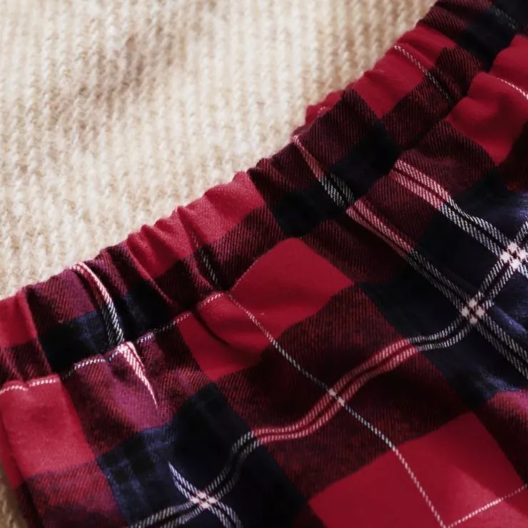 Personalised Traditional Red Checkered Pyjamas