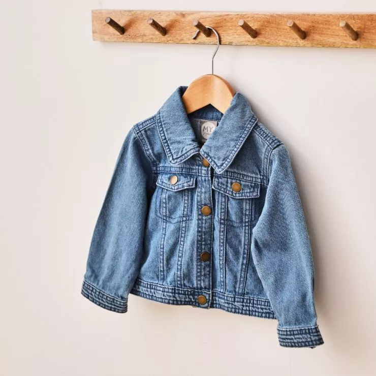 Personalised Floral Design Children's Denim Jacket