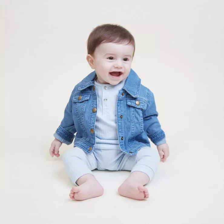 Personalised Floral Design Children's Denim Jacket